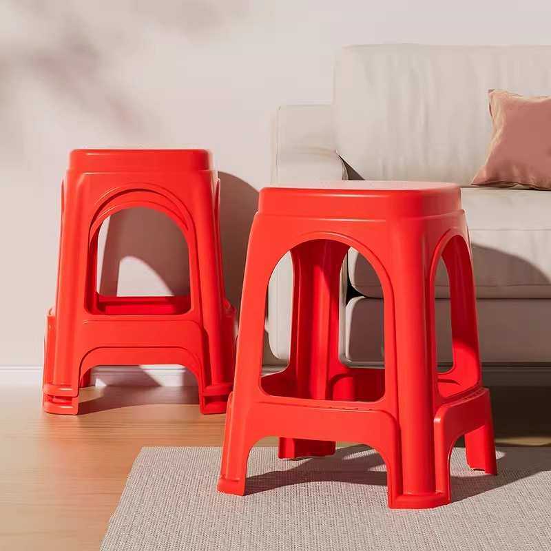 特厚塑料凳子加厚家用客厅熟胶防滑简约北欧成人高凳方凳餐桌椅子,收纳整理,收纳凳,淘宝优惠券,粉丝福利购,淘宝优惠卷