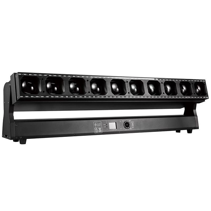 舞台演出灯长条10颗60W LED调焦摇头矩阵灯4合一RGBW频闪光束灯