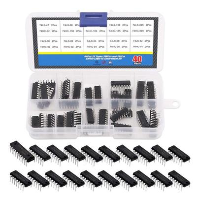 40Pcs74LSxxx和74HCxxx系列低功耗逻辑IC分类套件