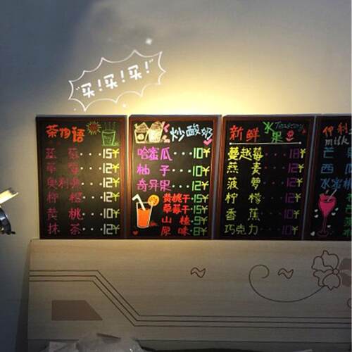 50*70单面磁性挂式黑板 复古多色边框磁性写字板咖啡店装饰广告板