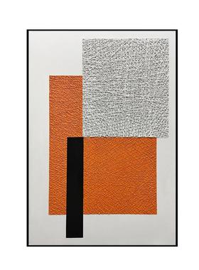 高档原创画手绘现代Nor象纯mcore抽画客厅落地画装饰挂画侘寂风格