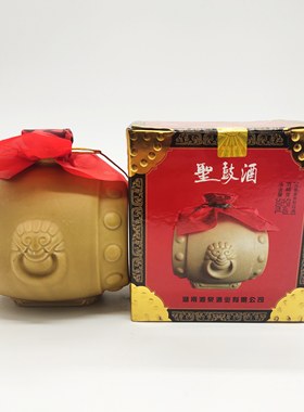 2013年52度湘泉圣鼓酒500ml*1瓶 浓酱兼香型白酒 收藏摆柜