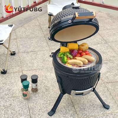 BBQ木炭陶瓷烧烤炉欧式户外庭院卡马多烟熏焖烤炉13英寸kamado