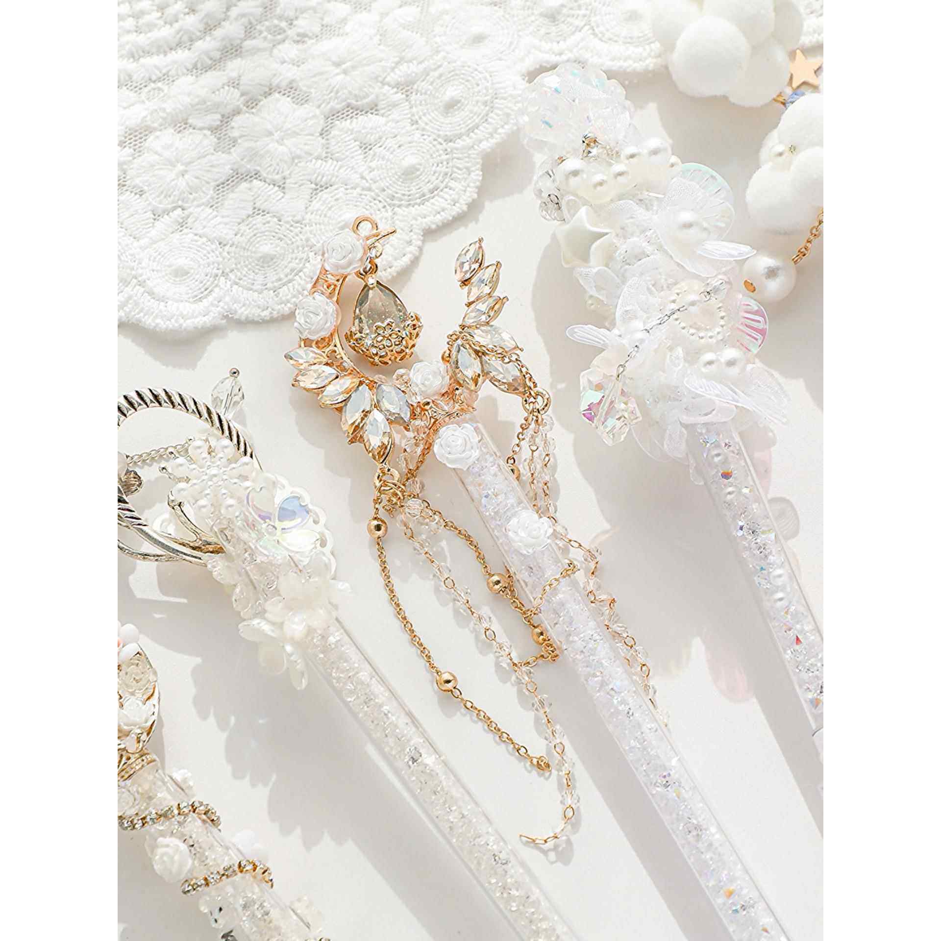 颜值高又好写的笔超好用的中性笔顺滑速干黑色可爱手作中性笔 高颜值ins风女生款签字笔水笔流沙碎钻蝴蝶刷题