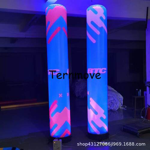 新店开张led七彩变色充气发光沙袋游乐商场装饰吊挂充气灯光灯柱