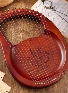 新款aCeg1弦莱雅琴小竖琴箜篌初者小型里拉6琴小众乐器便学携式易