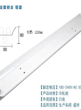 LED日光节能灯管led灯0.6米0.9米1.2米T8一体化支架单平双平罩子