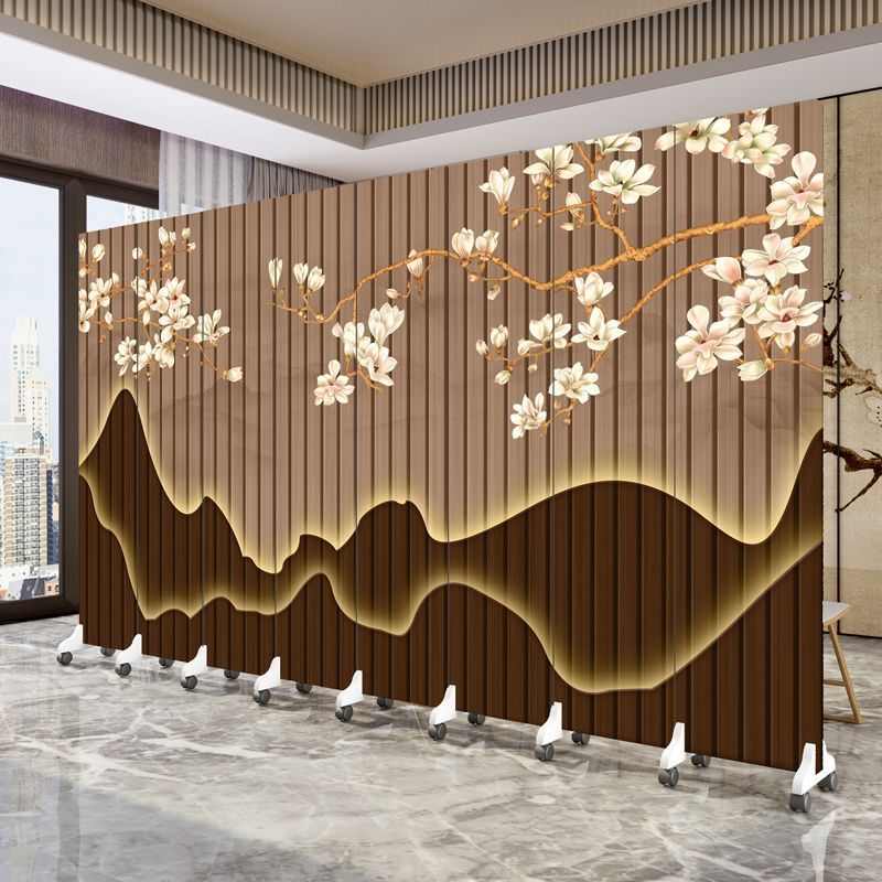 新中式屏风隔断客厅遮挡客厅复古遮挡玄关酒店包间可折叠移动折屏