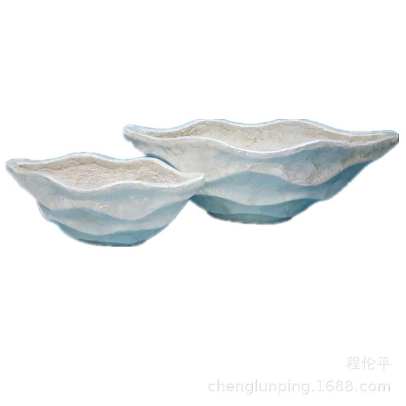 玻璃钢园艺花器干花插花瓶客厅蝴蝶兰盆栽欧式现代装饰品绿植花盆