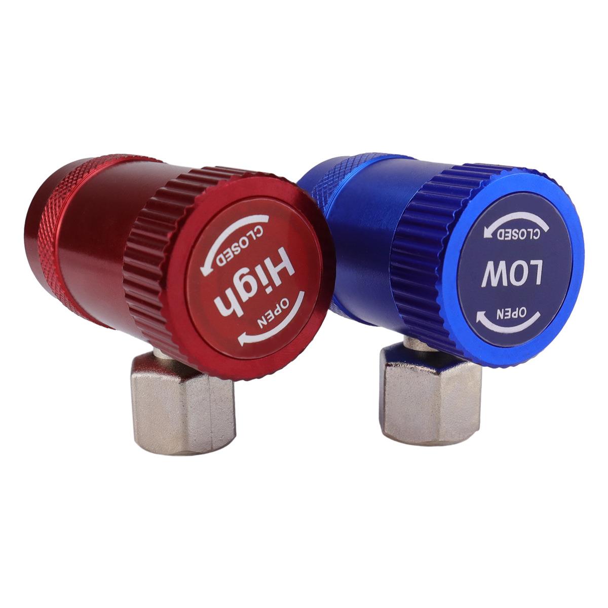 R124YF汽车空调可调节加氟接头高低压加液制冷转换快速转接头