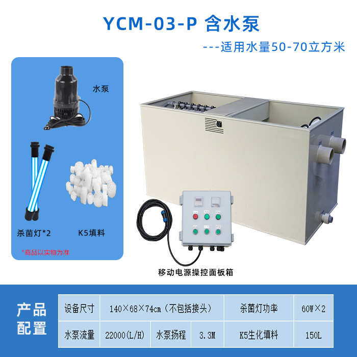 水循环净化池塘鱼池过滤器锦鲤鱼池自动系统过滤一体户外大型清洗