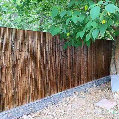 竹篱笆栅栏竹子围栏户外围墙碳化竹篱笆防腐竹排花园护栏挡墙竹竿