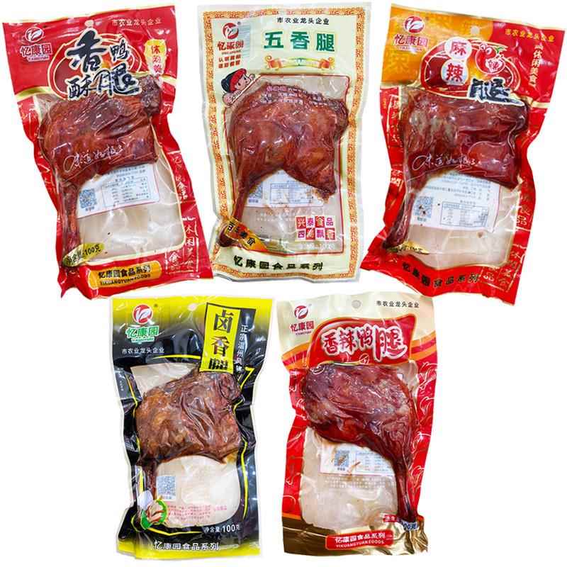 忆康园大鸭腿麻辣香辣五香盐焗盐水味真空卤味鸭肉非鸡腿零食小吃