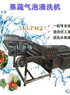 多功能压喷淋清洗设备 蔬菜水果气泡清洗机 冬枣辣椒鼓泡清洗机