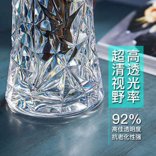防摔透明塑料仿玻璃花瓶插花水养亚克力大号桌面轻奢高档塑胶花器