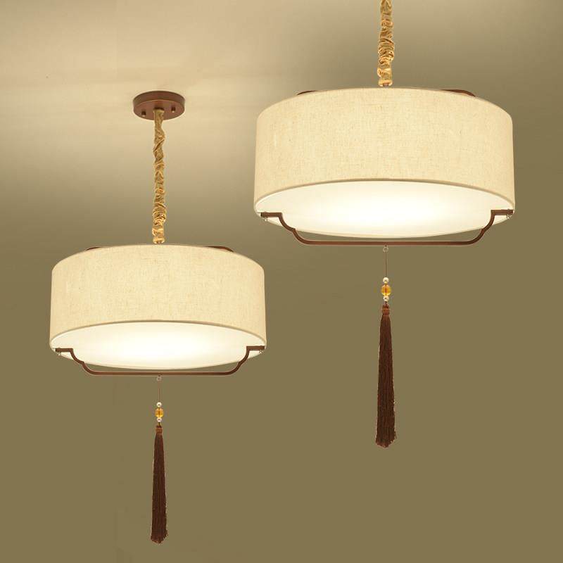 中国风灯具现代简约新中式吊灯布艺卧室灯书房客厅餐厅茶台禅意灯,家装灯饰光源,餐厅吊灯,淘宝优惠券,粉丝福利购,淘宝优惠卷