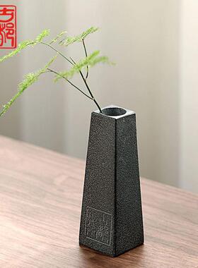 古都覆古乌金石小号家用工艺品花瓶花器简约家居装饰品桌面摆件