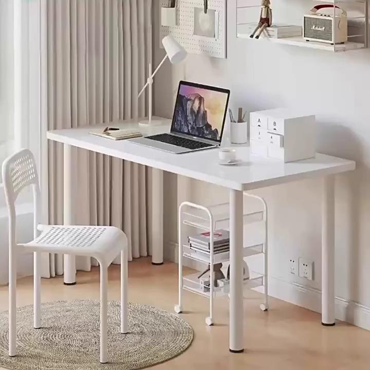 80CM高白色简约书桌定制电脑桌长60/70/80/90cm圆角书桌卧室桌子