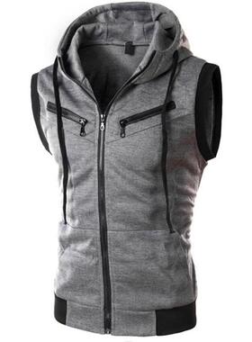 M 90438 Men's Hooded Sleeves Vest 士连帽马甲