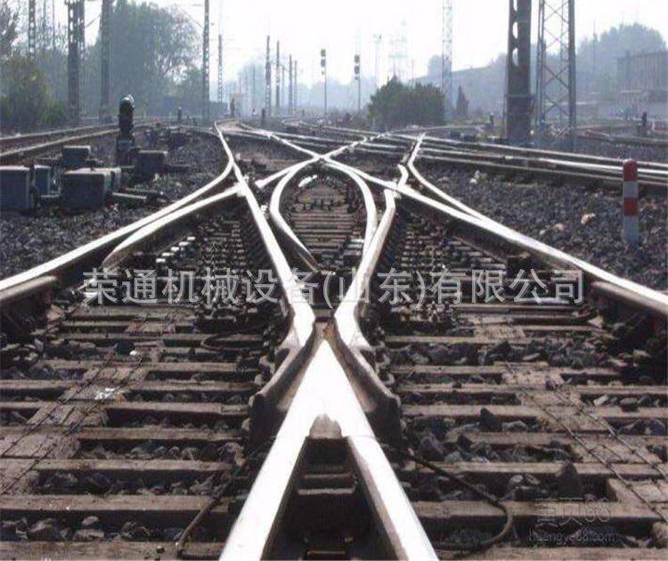 厂家直供50kg铁路移动对称型防护道岔 火车钢轨9号固定式双开道岔