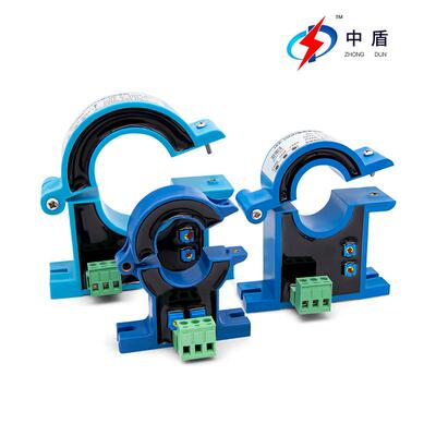 中盾 ZDT系列 单相交流0-6V导轨开口式电量变换器穿孔电流变送器