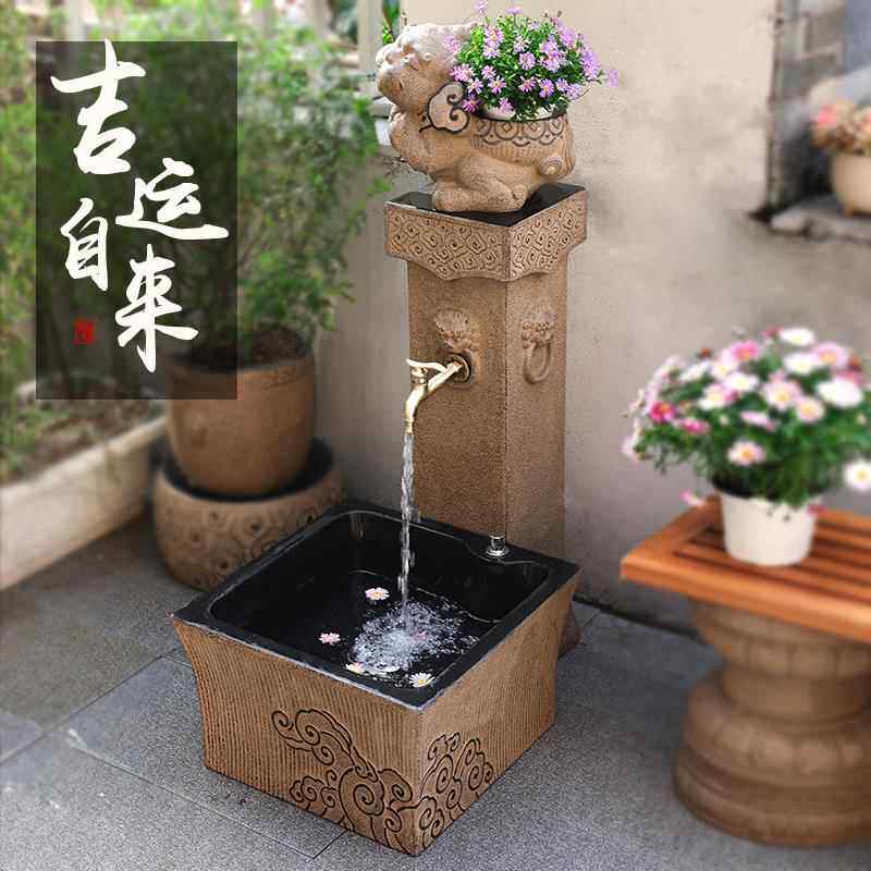 户外拖把池庭院花园浇花立式水龙头室外阳台立柱水栓落地式洗手池