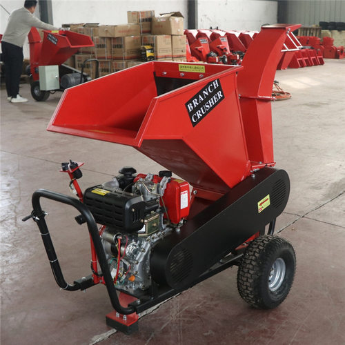 果园碎枝机四冲程汽油树枝粉碎机380电启动果园碎枝机