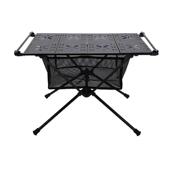 露营桌户外家用折叠庭院桌铝合金烧烤桌露营多功能便携桌双层