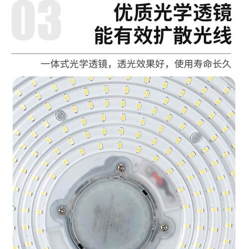 新款跨境微波感应款UFO工矿灯天棚仓库车间厂房照明150Wled飞碟