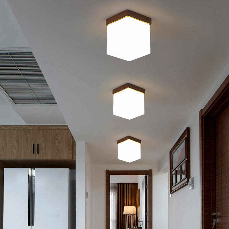 新中式木艺吸顶灯日式阳台楼梯玄关灯胡桃木色个性门厅走廊吸顶灯,家装灯饰光源,智能吸顶灯,淘宝优惠券,粉丝福利购,淘宝优惠卷