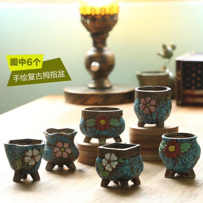 石生花PP控桃拇小花蛋面盆气多花盆