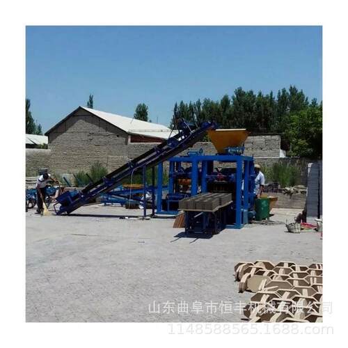 尼日利4-35制砖机空心砌块成型机小型移动免烧砖机液压水泥制砖机