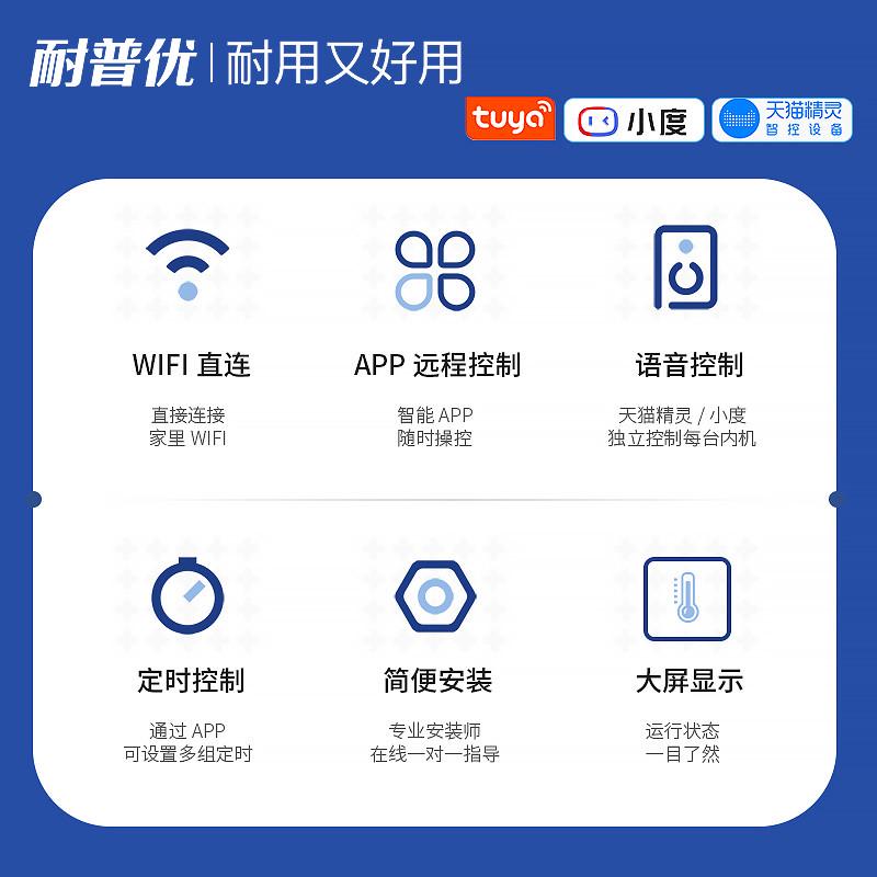 全面屏中央空调地暖二合一智能温控器风机盘管WiFi远程控制面板