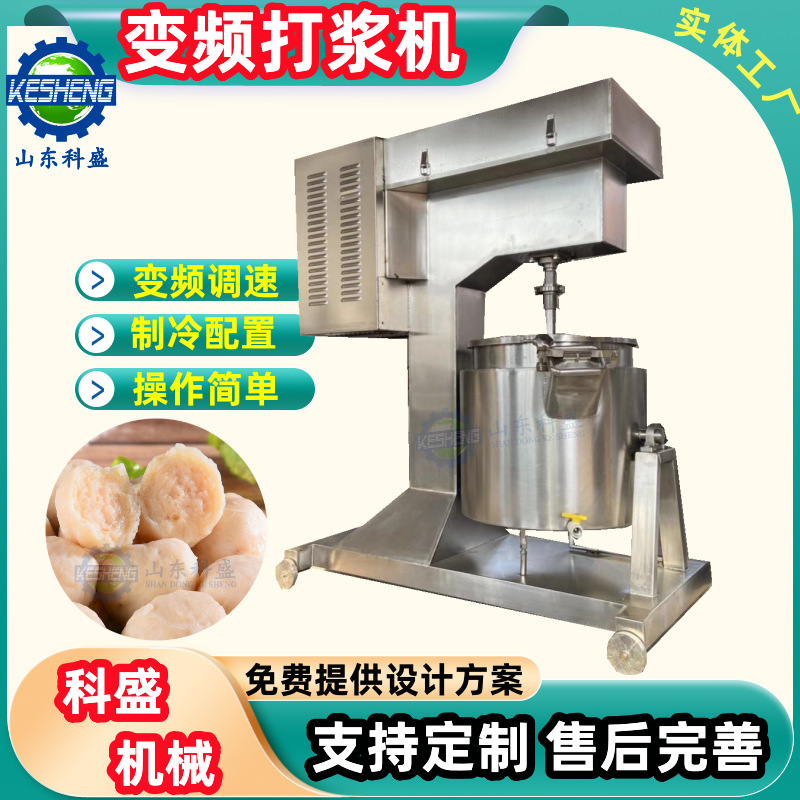 肉类丸子丸变频调速打浆机 鱼肉鱼糜打泥机 肉丸打浆机