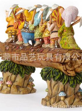 亚马逊新款跨境树脂摆件七个小矮人树脂侏儒花园装饰品花园装饰
