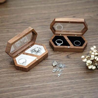 Ring Box Jewelry Storage Engagement Wedding Ceremony Ring Pr