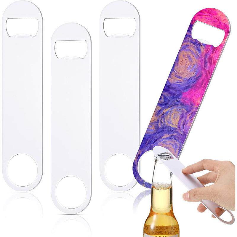 热转印空白不锈钢开瓶器金属啤酒开瓶器创意热升华开啤酒开瓶器