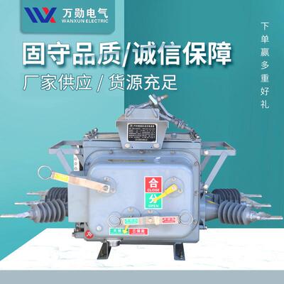 万勋ZW20-12FG/630A户外高压真空断路器10KV手动柱上分界真空开关