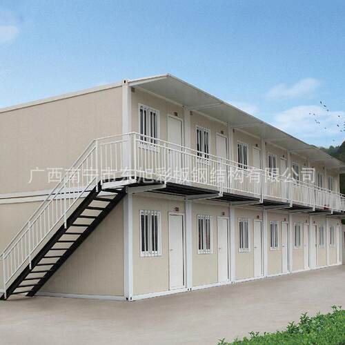 南宁市活动房厂家工地工人住人集装箱房防火保温可移动房双层防