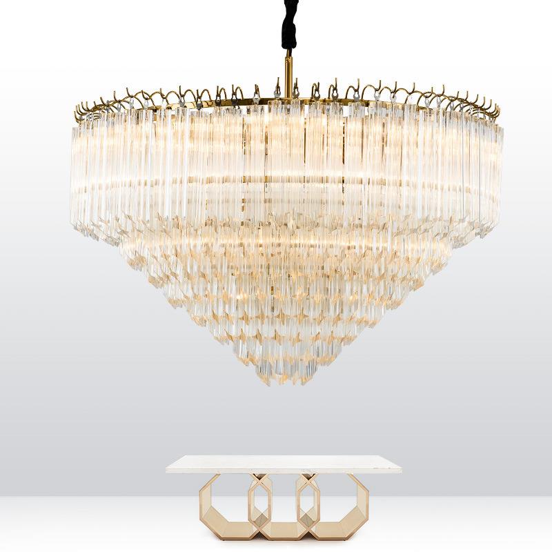 后现代简约奢华高端样板房设计师酒店工程别墅餐厅水晶艺术吊灯