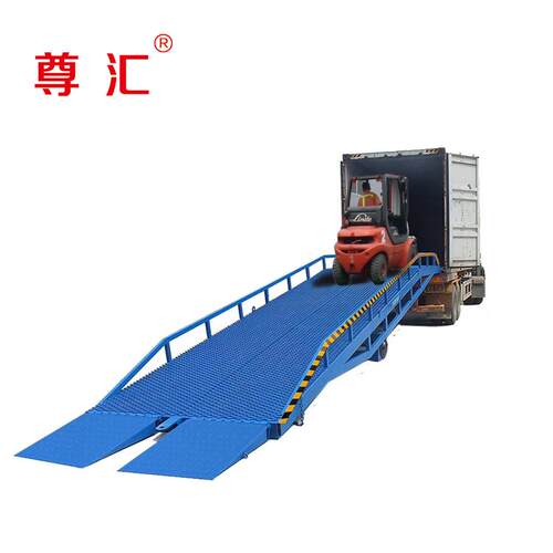 移动登车桥大吨位液压升降斜坡集装箱装车坡道手动液压移动登车桥