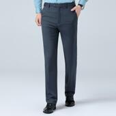 中年爸爸装 装 务直筒长裤 男秋冬男3006商季 弹性士西 高级感羊毛西裤