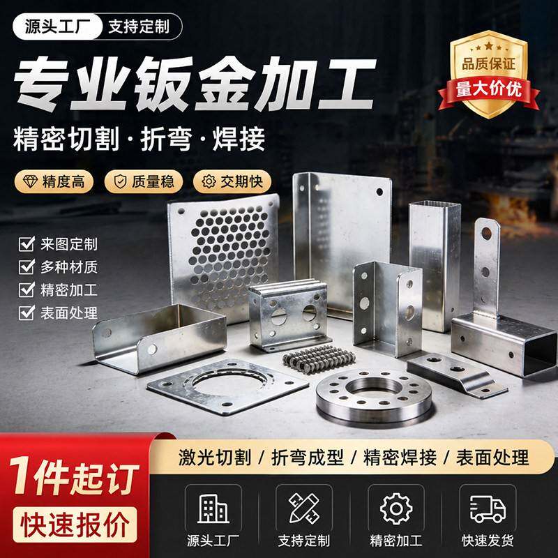 钣金件加工不锈钢板定制激光切割折弯焊接烤漆铝铁板机箱盒子定做