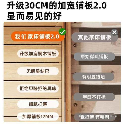 实木床现简约橡木床家用全木单双人奢床ZIS主卧.轻实榻榻米代床架