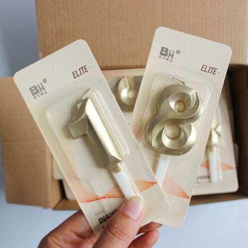 Birthday candles local gold bright gold pencil candle long