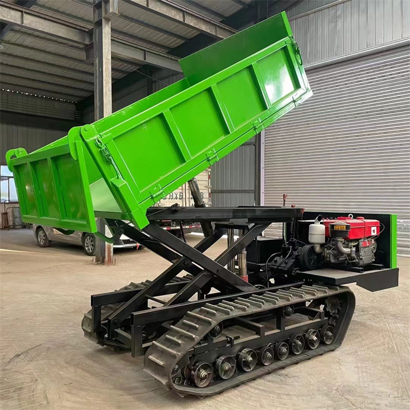4吨履带1000升降爬山虎全地用形工地搬 运车 农拉玉米升降运自卸