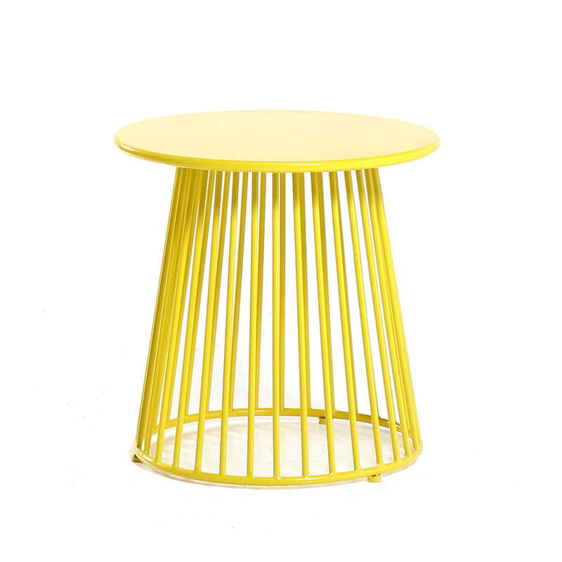 现代简约美式铁艺沙发柜创意移动实木小茶几边桌角几边几圆几新品