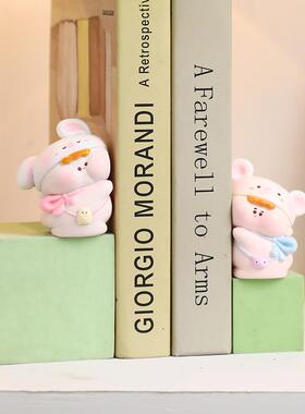 新款直销树脂粉象书挡摆件家居小装饰品客厅酒柜桌面男生女生生日