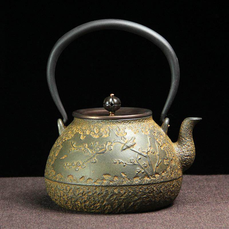 黄肌色纯手工生铁壶铸铁茶具家用养生纯煮水泡茶无涂层铁茶壶茶具
