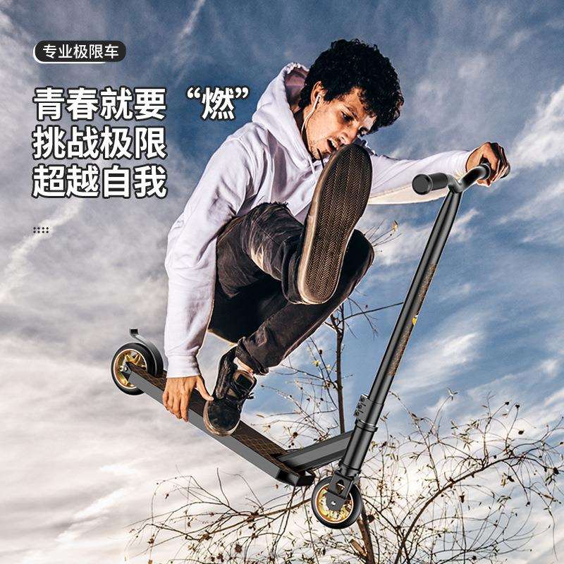 儿童两用滑雪车滑雪板冰雪两用车陆地可用极限滑板车二合一踏板车